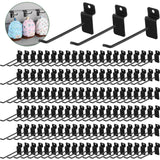 Yaocom 200 Pcs Slatwall Hooks Bulk Metal Slat Wall Hanging Hooks Panel Display Hooks Slatwall Hooks and Hangers for Garage Shop Retail Display Yaocom