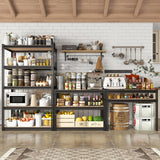 REIBII 72" H Garage Shelving Heavy Duty Storage Shelves 2000LBS Adjustable 5 Tier Metal Storage Shelving for Garage Storage Shelving Unit for REIBII