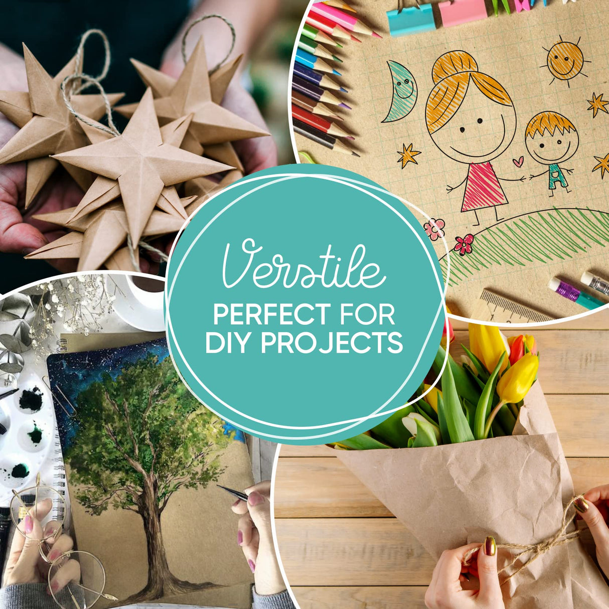 NY Paper Mill Brown Kraft Paper 17.50" x 2400" (200 feet) Jumbo Roll, Ideal for Gift Wrapping, Art & Craft, Postal, Packing, Shipping, Floor SEVNDE