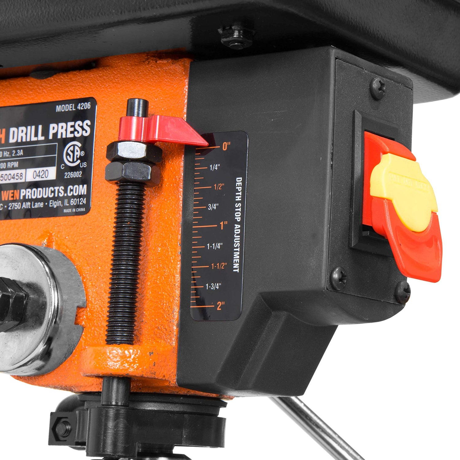 WEN 4206T 2.3-Amp 8-Inch 5-Speed Cast Iron Benchtop Drill Press,Black,Orange & 9-Inch Band Saw, 2.8-Amp Benchtop (BA3959) WEN