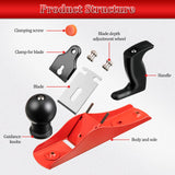 Dreyoo No.4 Adjustable Hand Planer with 2 Inch Replacement Blade, Wood Planer for Woodworking, Smoothing Bench Plane Jointer Plane for DIY Door Dreyoo