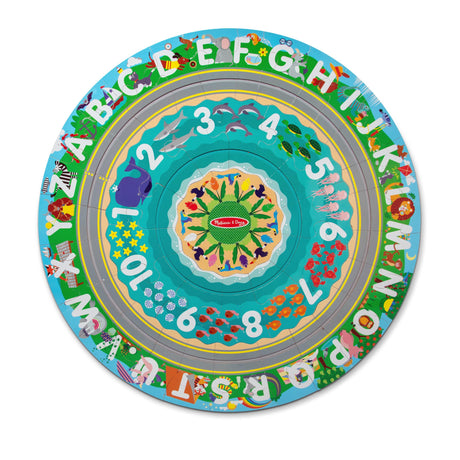 Melissa & Doug Round The Shore Tracks Cardboard Jigsaw Floor Puzzle and Wind-Up Vehicles – 48 Pieces, for Boys and Girls 3+ - FSC-Certified Materials Melissa & Doug