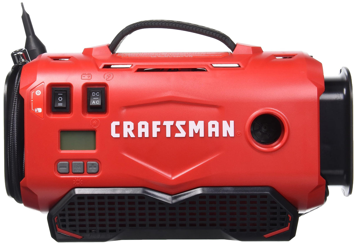 CRAFTSMAN V20 Tire Inflator, Compact and Portable, Automatic Shut Off, Digital PSI Gauge, Bare Tool Only (CMCE520B) Craftsman