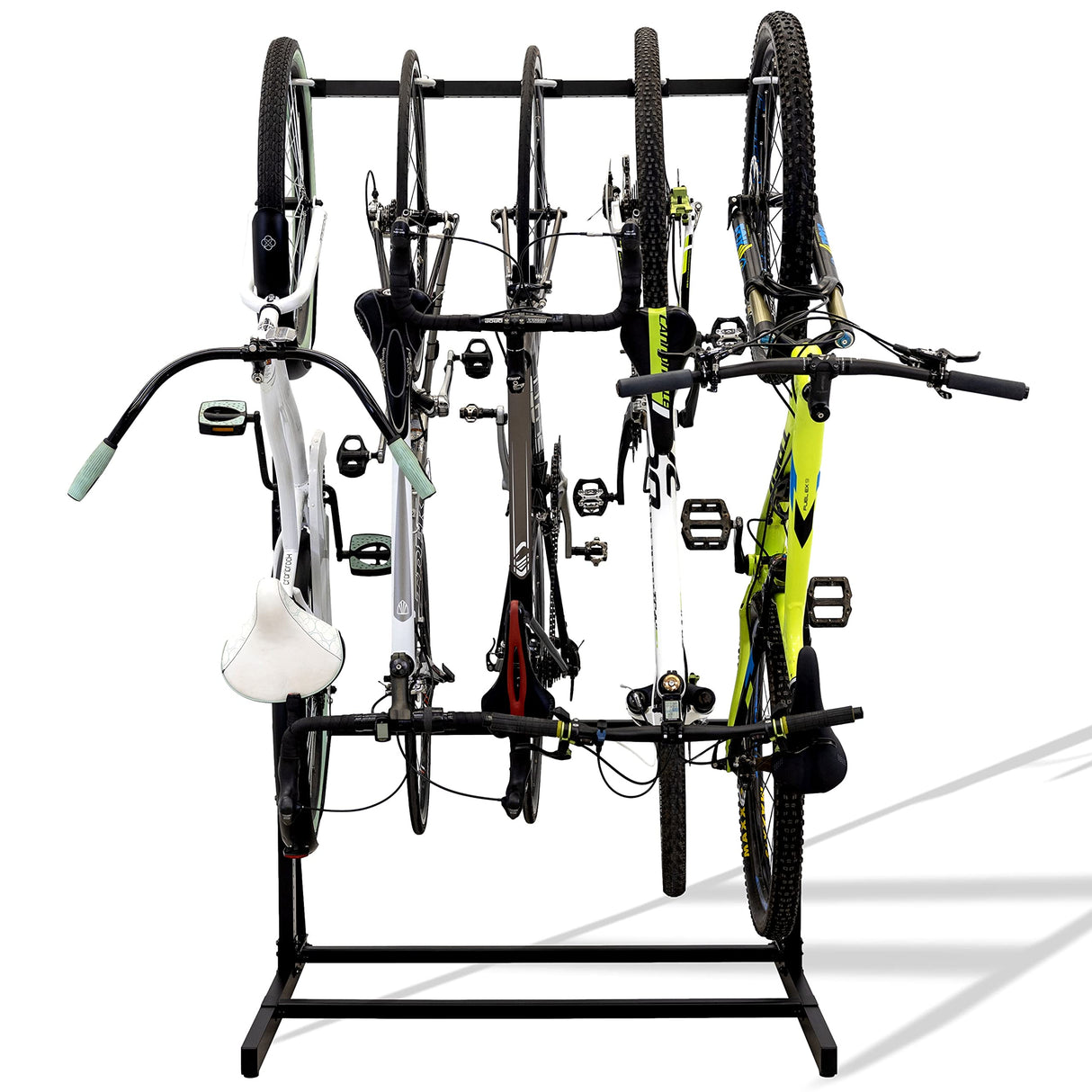 StoreYourBoard Freestanding Bike Storage Rack, Indoor Garage Floor Stand, Bicycle Organizer (5 Bike) StoreYourBoard