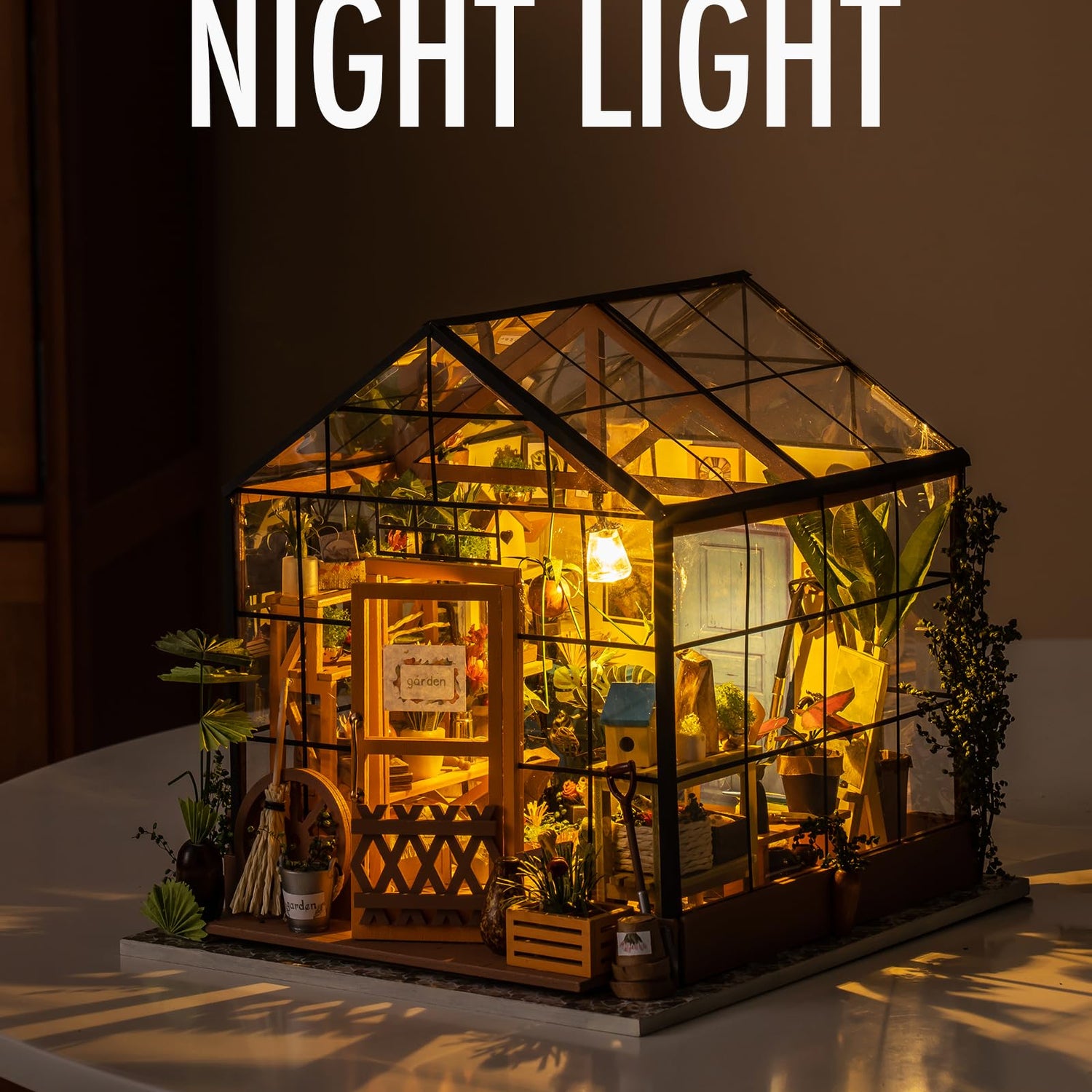 Rolife DIY Miniature House Kit Greenhouse, Tiny for Adults to Build, Mini House Making Kit with Furnitures, Halloween/Christmas Decorations/Gifts for Rolife