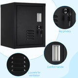 Suzile Lockable Storage Cabinet Metal Lockable Steel Storage Cabinet Organizer Storage Lockers for Employees Vertical Metal Cabinets End Side Table Suzile