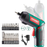 Cordless Screwdriver 6 N.m, HYCHIKA 4V 2000mAh Electric Screwdriver Gun, Adjustable 2 Position Handles, Front LED, DC Charging, 20pcs Accessories HYCHIKA BETTER TOOLS FOR BETTER LIFE