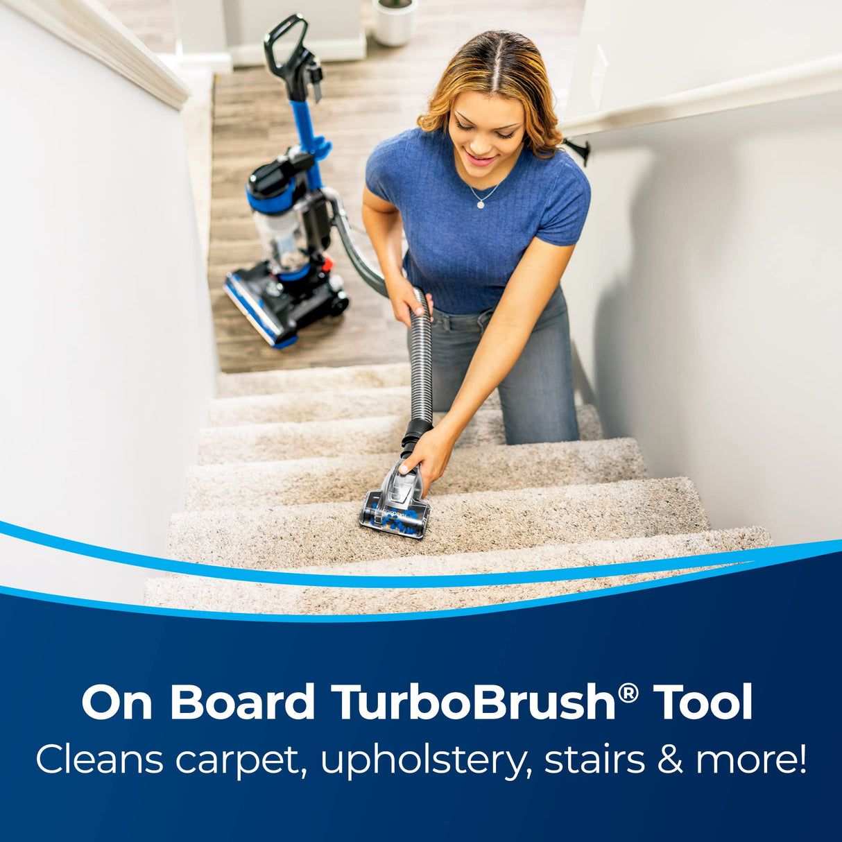 BISSELL CleanView Upright Bagless Vacuum Cleaner with Active Wand, 3536,Black/Cobalt Blue Bissell