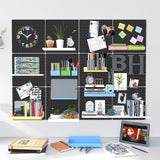 Peg Board, 4 Pack Metal Pegboard Panels Black Pegboards Wall Organizer with Bent Frame Large Heavy Duty Peg Board for Walls Home, Garage Tool Hogurity