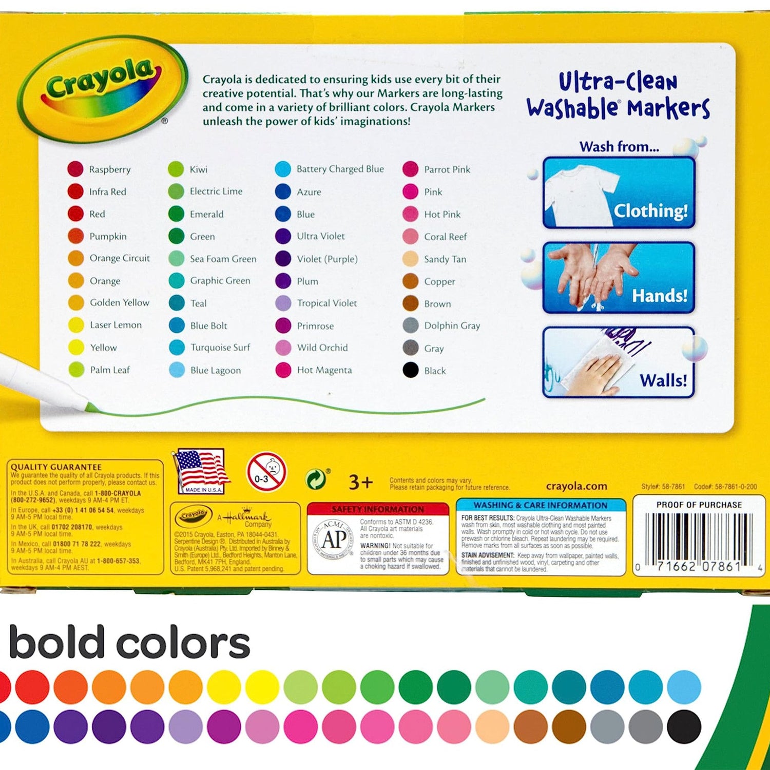 Crayola Ultra Clean Fine Line Washable Markers (40 Count), Colored Markers for Kids, Art Markers, Craft Supplies, Holiday Gifts, 3+ Crayola