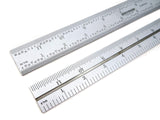 Benchmark Tools 466477 24 inch Combination Square Blade Ruler 4R Markings 1/8, 1/16, 1/32, 1/64 Stainless Steel Non-Glare Satin Chrome Finish Benchmark Tools