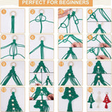 3PCS Christmas Tree Macrame Kit, Christmas Macrame Woven Tree DIY Kit, Woven Macrame Christmas Trees DIY Wall Hangings, Macrame Kits for Adults Panmall