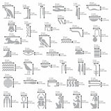 Aleks Melnyk No.456 Metal Stencil, Egyptian Hieroglyphs, Ancient Egyptian Glyphs Alphabet, Letter Tracers, Template for Wood Burning, Magic Runes, Aleks Melnyk