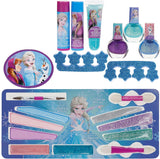 Disney Frozen Train Case Girls Beauty Set, Kids Makeup Kit for Girls, Real Washable Toy Makeup Set, Frozen Gift, Play Makeup, Pretend Play, Party Townley Girl