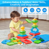 Hieoby Montessori Toys for 1 2 3 4 5 Year Old Boys Girls Toddlers Preschool Learning Activities 30Pcs Building Blocks Stacking Educational Toys STEM Hieoby