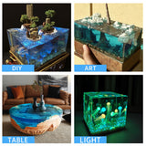 Deep Pour Epoxy Resin 1.5 Gallon 2-4" Inch Pour Depth Low Viscosity Crystal Clear & High Gloss, Bubble-Free Casting 2:1 Mix Ratio Resin Kit for Wood Kapaga