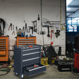 Winado 4-Drawer Tool Chest with Wheels & Lock & Key, Heavy Duty Cart Rolling Tool Box on Wheels, Metal Storage Cabinet, Rolling Tool Cart with Winado