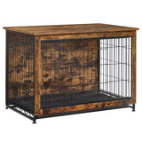 Feandrea Dog Crate Furniture, Side End Table, Modern Kennel for Dogs Indoor up to 70 lb, Heavy-Duty Dog Cage with Multi-Purpose Removable Tray, Feandrea