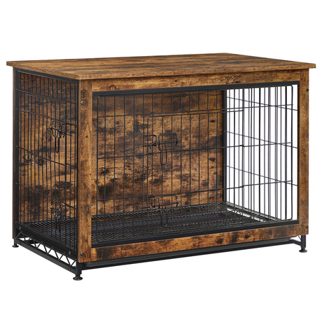 Feandrea Dog Crate Furniture, Side End Table, Modern Kennel for Dogs Indoor up to 70 lb, Heavy-Duty Dog Cage with Multi-Purpose Removable Tray, Feandrea