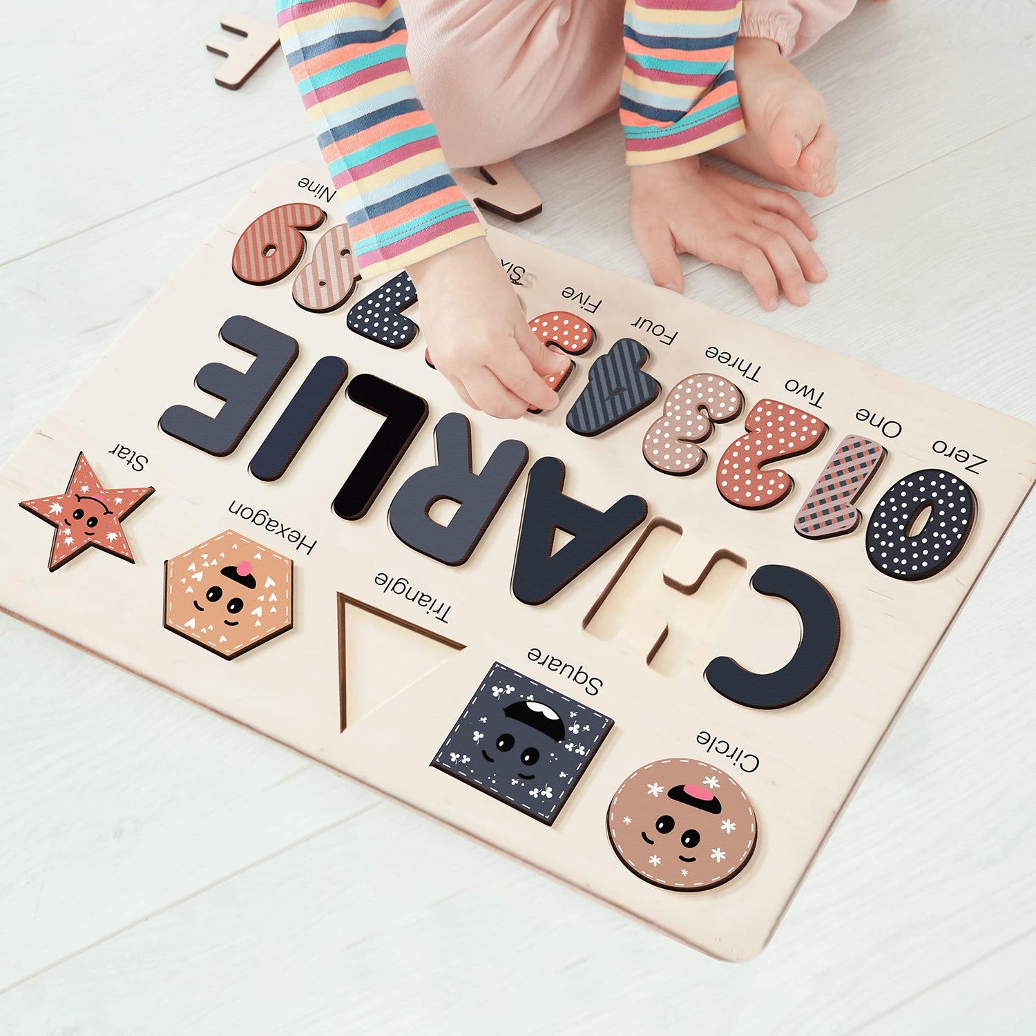 Boy and Girl Personalized Birthday Gift, Custom Handmade Name Puzzle with Animals, Gift for Kids, Christmas Gifts, Unique New Baby Gift Zuzu Puzzle