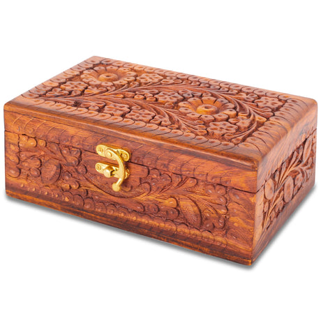 ZEDANU Handmade Wooden Jewelry Box Organizer Wooden Trinket Keepsake Jewellery Storage Box Vintage Box Multipurpose Organizer Chest Great Gift For ZEDANU