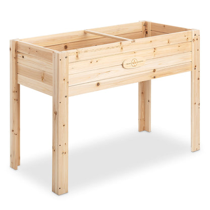 Boldly Growing Cedar Raised Planter Box with Legs – Elevated Wood Raised Garden Bed Kit – Grow Herbs and Vegetables Outdoors – Naturally - WoodArtSupply