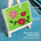 Funto Textured Acrylic Paint Set, 12 Vibrant Colors, Complete Painting Kit with Tools and Canvases, Perfect for Beginners or Professionals Art Craft Funto