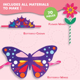 jackinthebox Butterflies Costume Craft kit for 3 to 5 Year olds | 3 Craft Projects | Great Gift for Girls Ages 3,4,5 Years jackinthebox