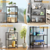 SsngygHme 3 Tier Shelf Storage, Wire Shelving Unit, 3 Tiers Standing Shelving Units Adjustable Metal Organizer Wire Rack with Leveling Feet, 15.7 '' SsngygHme