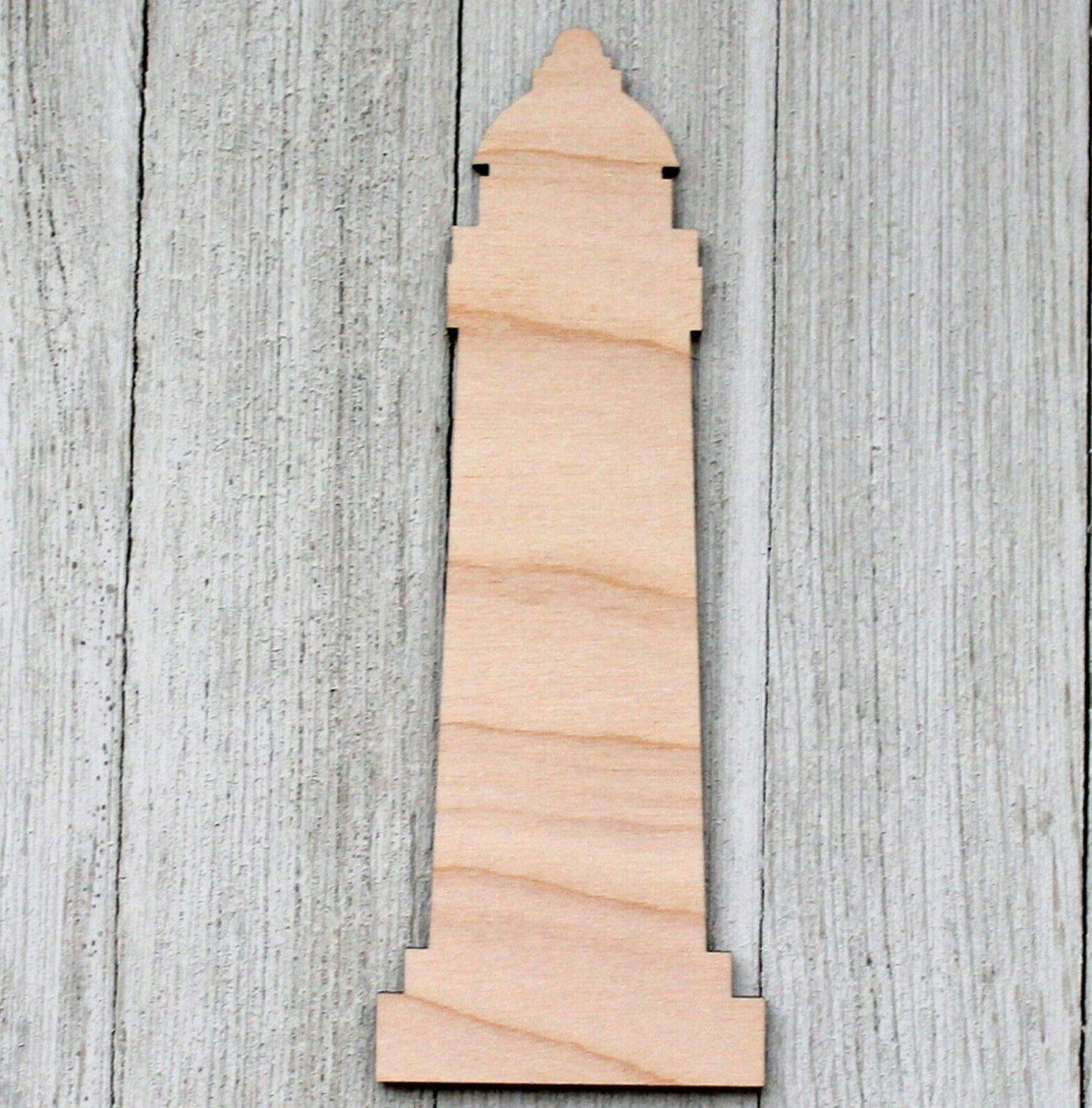 8" Lighthouse Nautical Sea Unfinished Wood Laser Cutout Cut Out Shapes Crafts Sign
