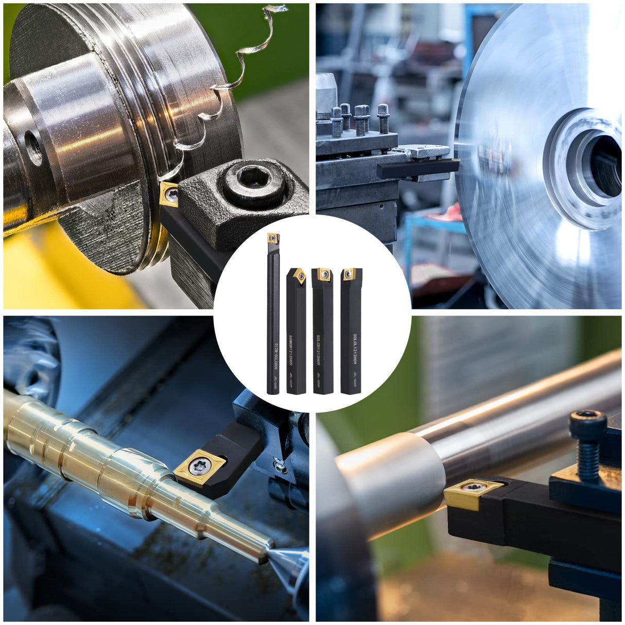 VerLich Lathe Turning Tools,S12M SCLCR09/SCLCR1212H09/SCLCL1212H09/SCMCN1212H09 Boring Bar Turning Tool Holder With 10pcs CCMT09T304 Inserts VerRich