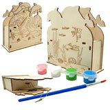 Oojami Wooden Dolphin Beach Crafting Kit: 12 DIY Unfinished Dolphin Beach Decoration Party Favors Supplies Ideal for Kids and Adults of All Ages with Oojami