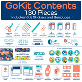 KEEP>GOING KeepGoing Travel First Aid Kit for Kids – 130 Pc. Small First Aid Kit for Car, Home, Purse, Diaper Bag & Backpack with Latex-Free Bandages KEEP>GOING