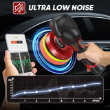 Avhrit Cordless Car Buffer Polisher kit w/ 2x2000mAh 12V Batteries, 6 Inch Car buffer Waxer Kit w/ 6 Variable Speed & Extra 26 PCS Attachments, Avhrit