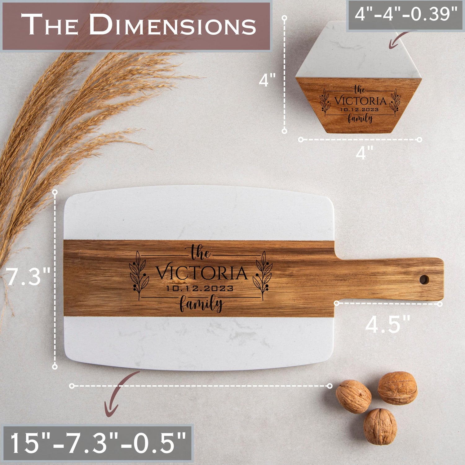 Personalized Cutting Board with Coaster set. Wedding Gift or Anniversary Gift. Custom Gift for Housewarming, Anniversary, Birthday, Christmas Gift craft corner house