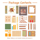 ROBOTIME Dollhouse Kit Miniature DIY Library House Kits Best Birthday Gifts for Teens ROBOTIME