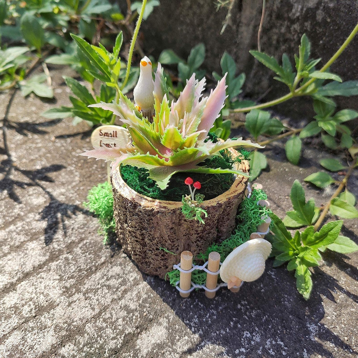 FUNSHOWCASE Small Tree Stump Flower Pot Silicone Mold for Epoxy Resin Concrete Clay Succulent Planter Ashtray Candle Holder 2.8x2inch FUNSHOWCASE