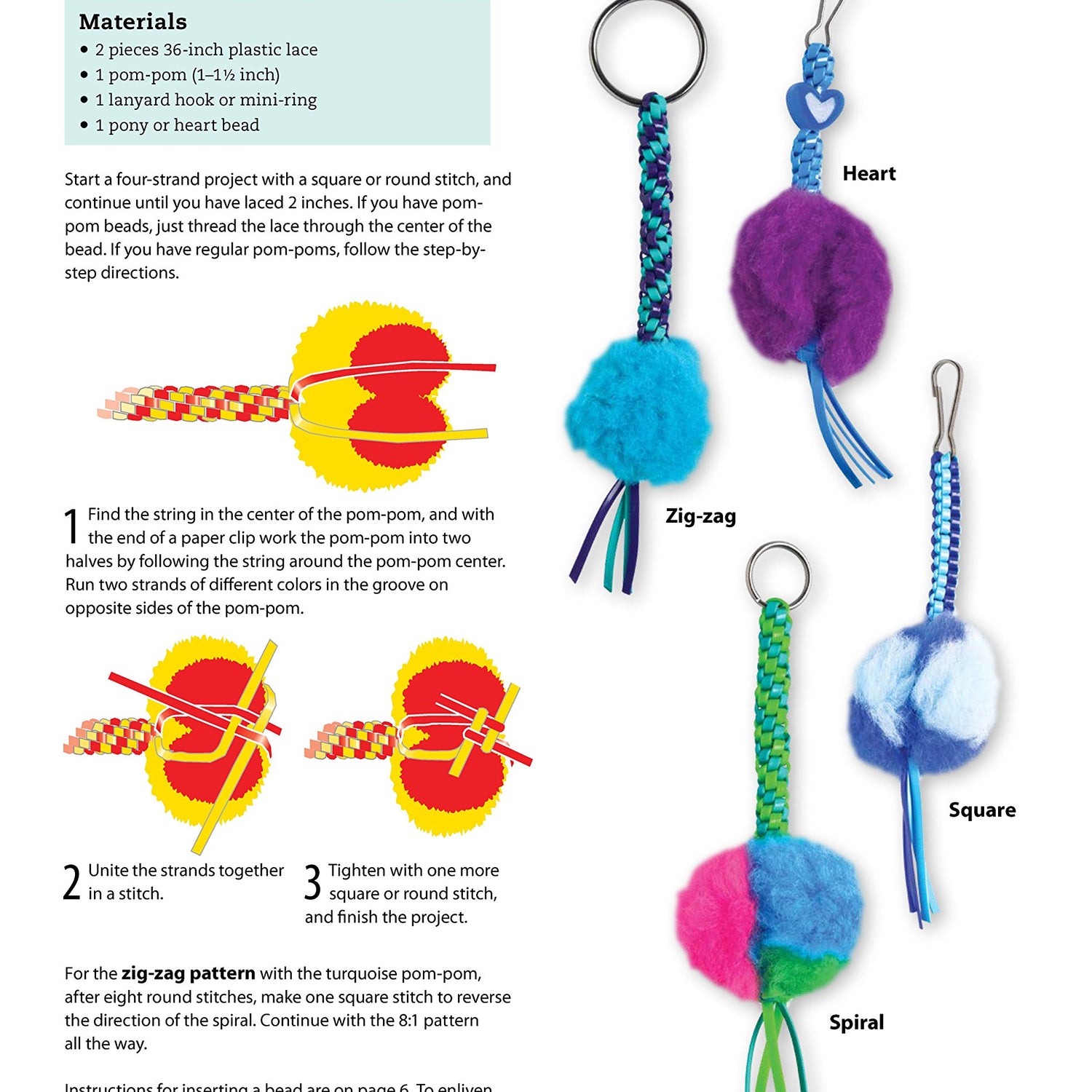Plastic Lace Crafts for Beginners: Groovy Gimp, Super Scoubidou, and Beast Boondoggle (Design Originals) Master the Essential Techniques of Lacing Design Originals