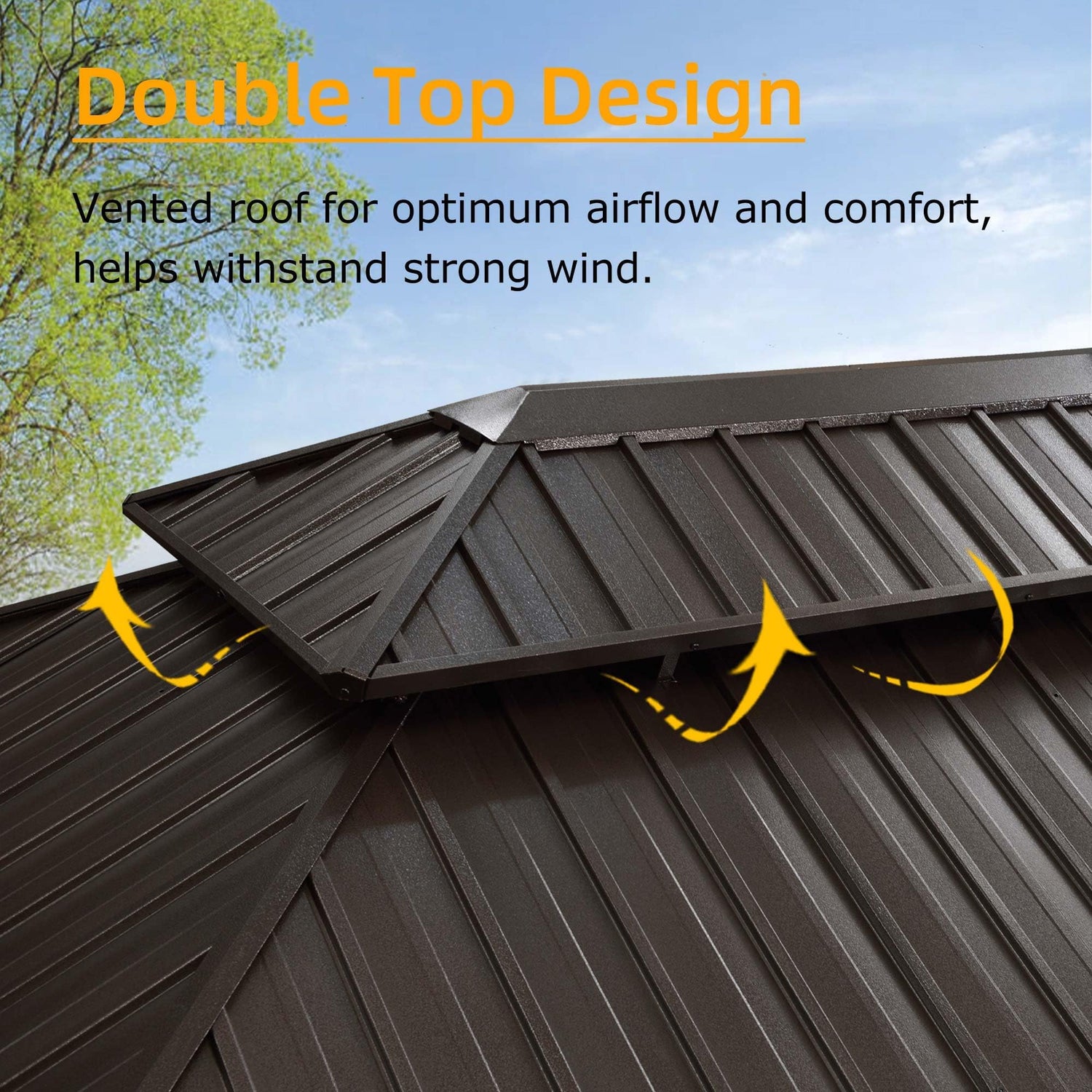 PURPLE LEAF Hardtop Gazebo 12' X 20' Outdoor Galvanized Steel Roof Backyard Canopy with Netting and Curtains Deck Garden Outside Heavy Duty Hot Tub PURPLE LEAF