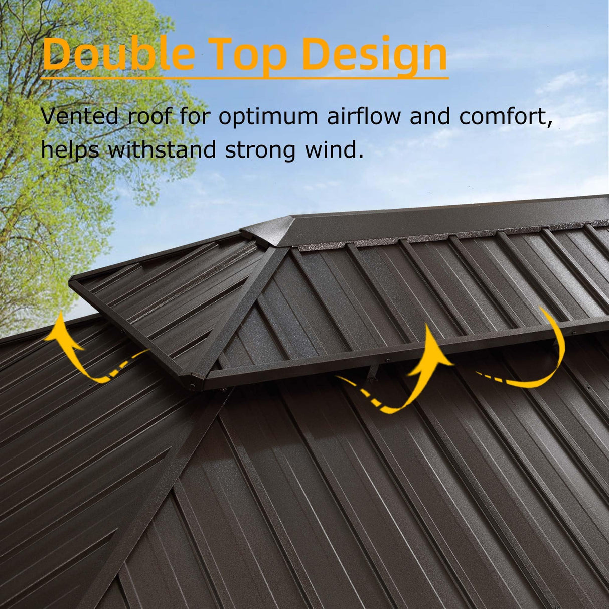 PURPLE LEAF Hardtop Gazebo 12' X 20' Outdoor Galvanized Steel Roof Backyard Canopy with Netting and Curtains Deck Garden Outside Heavy Duty Hot Tub PURPLE LEAF