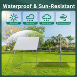 CHICKENPEN Large Metal Chicken Coop Walk-in Poultry Cage Chicken Run Pen Rabbit Duck House with Waterproof and Anti-UV Cover for Outdoor Farm Use CHICKENPEN