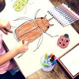 36 Pcs Magical Water Painting Pen with Spoon and Wipe, 12 Colors Magical Floating Ink Pen with Spoon Magical Doodle Drawing Pens Ceramic Painting Kit Teling