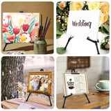 AROIC 14'' Tabletop Instant Display Easel, 12 Pack Black Small Steel Portable & Adjustable Collapsible Table Tripod Easels Stand, for Canvas AROIC