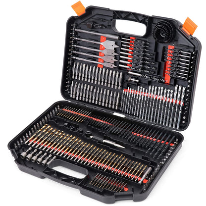 Ultimate Drill Bit Set - 246 PCS Comprehensive Premium Quality Drill Bits Kit for Wood Metal Cement Drilling & Screw Driving, Full Combo Kit Assorted - WoodArtSupply