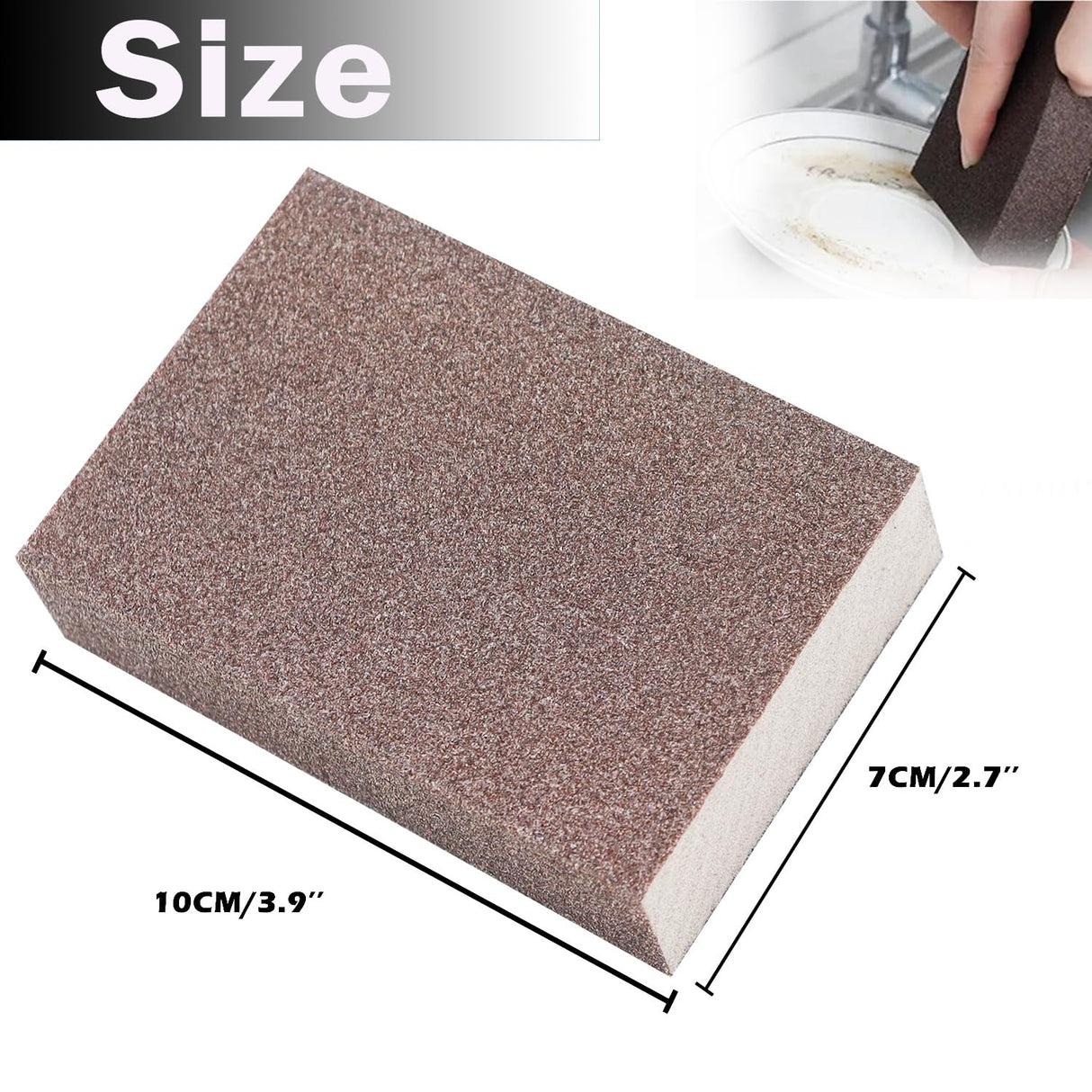 Sunxeke 6Pcs Sanding Sponge 80 Grit Coarse Blocks for Metal Sanding Wood Sanding Brush Washable&Reusable N-G-001-80 Sunxeke