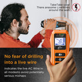 Stud Finder up to 4.7inch Contain Protecting Pouch,Wall Scanner 6 in 1 Beam Finders with Intelligent Microprocessor Chip, Audio Alarm and HD LCD PIGADA