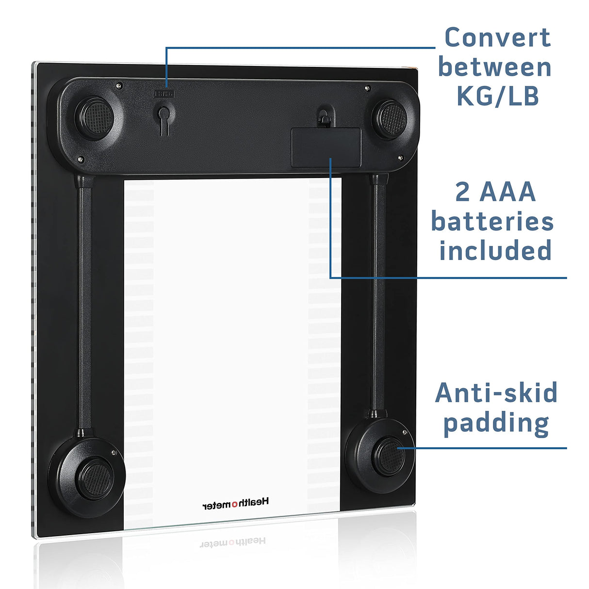 Health o Meter Glass Weight Tracking Digital Scale for Body Weight, Bathroom Scale, 2 Users, Accuracy & Precision, LCD Display, 400 lbs Capacity, Health o meter