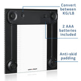 Health o Meter Glass Weight Tracking Digital Scale for Body Weight, Bathroom Scale, 2 Users, Accuracy & Precision, LCD Display, 400 lbs Capacity, Health o meter