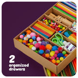 Arts and Crafts Vault - 1000+ Piece Craft Supplies Kit Library in a Box for Kids Ages 4 5 6 7 8 9 10 11 & 12 Year Old Girls & Boys - Crafting Set Dan&Darci