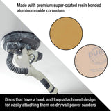 Dura-Gold Premium 9" Drywall Sanding Discs - 120 Grit (Box of 10) - High-Performance Sandpaper Discs with Hook & Loop Backing, Fast Cutting Aluminum Dura-Gold